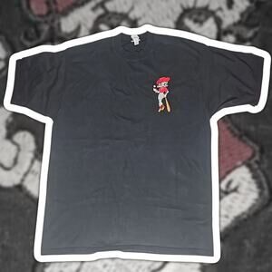 Mickey Unlimited Betty Boop Mens XL Black Vintage T-Shirt Embroidered Baseball